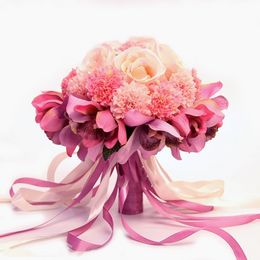 Korean Simulation Whelan Bouquet Wedding Bride Holding Bouquet Artificial Silk Flower Photo Studio Photography Props Event Decor