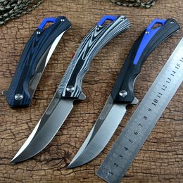 Y-START Flipper Hunting Pocket Folder Knife D2 Satin Blade G10 Handle Outdoor Camping EDC Tools LK5027