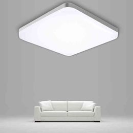 LED Ceiling Lamp AC85-265V 48W 36W 24W 18W Natural Light Ultra Thin Modern Panel Downlights LivingRoom Indoor For BedRoom Fixtur W220307