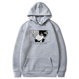 Felpe con cappuccio My Hero Academia Anime Todoroki Shoto Stampa Felpe con cappuccio da uomo casual Felpa con cappuccio Primavera Il nuovo pullover con cappuccio unisex Harajuku Y0319