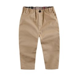 Spring Fall Boys Casual Pants Fashion Kids Plaid Leisure Trousers Children Clothes Child Clothing 2-8 Years