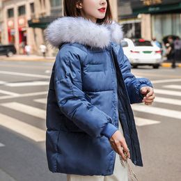 Jocoo Jolee Winter Warm Thicken Coat Elegant Fur Collar Jackets Women Korean Loose Parka Casual Cotton Padded Coats Harajuku 210518