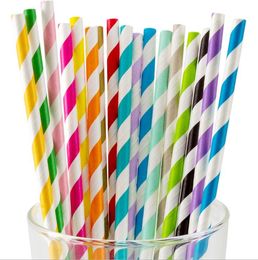 200 Designs biodegradable paper straw environmental Colourful disposable drinking straws birthday party wedding decoration supplies dispette
