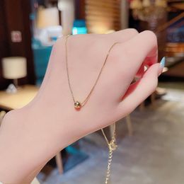 Pendant Necklaces Trendy Small Ball Necklace For Women Fashion Stainless Steel Gold Colour Choker Girls Wedding Jewellery Gifts
