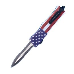 Allvin Flag 8.2 дюймов Средний 616 Авто тактический нож 440C Двойной кромки наполовину заведующий лезвием EDC карманные ножи выживание