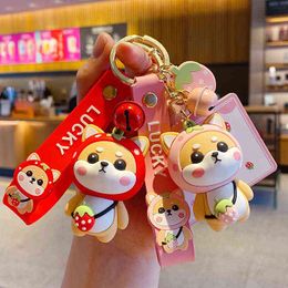 Cartoon Genuine Various Shapes Shiba Inu Keychain Car Key Chain Cute Doll Keyrings Bag Pendant Key Ring Gifts for Boys and Girls H1126