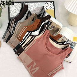 3197 Vest-style Sports Bra Female Small Chests Gathered Outside Wearing Beautiful Back Shockproof Girls Wrapped Chest Tube Top 210507