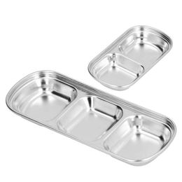 Cups & Saucers Divided Plate Sauce Dish Corrosion Resistance With A Few Grids For Children Camping Trips Hiking Family