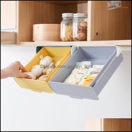 Storage Housekee Organisation Home Gardenstorage Bottles & Jars Punch- Connt Jar Hanging Der Partition Basket Embedded Containers Kitchen Su