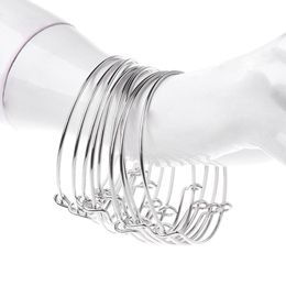 -10 stücke Dame Einstellbare Erweiterbare DIY Schmuckherstellung Werkzeuge Drahtgewickelte Armbänder Armreifen Für Frauen Silber 925 Armreif
