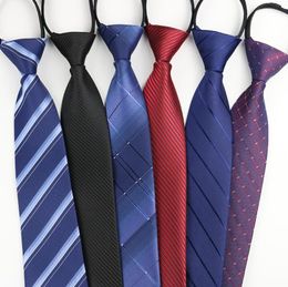 Men Zipper Tie Lazy Ties Fashion 8cm Business Necktie For Man Skinny Slim Narrow Bridegroom Party Dress Wedding Neckties Present