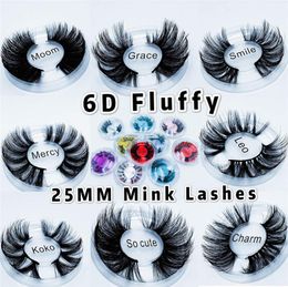 Wholesale 25mm 6D Faux Mink Lashes Natural Long False Eyelashes Volume Fake Eye lash Makeup Extension Eyelash maquiagem Free Custom Logo