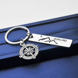 Metal Motivational Mountaineer Gift Explore key chain Climbing Mountain Lover Explorer Keychain