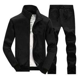 Men's Tracksuits Spring Autumn Men Casual Tracksuit Two Piece Sets Mens Sports Suit Jacket+pants Sweatsuit Male Sportswear Hoodies Clothing