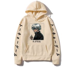 Anime Tokyo Ghoul Unisex Hoodies Harajuku Kaneki Ken Printed Men's Streetwear Casual Sweatshirts Y211122