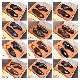 2021 Mens Designer Formal Shoe Genuine Leather Oxford Shoes For Men Italian 2020 Dress Shoes Wedding Shoes Laces Brogue
