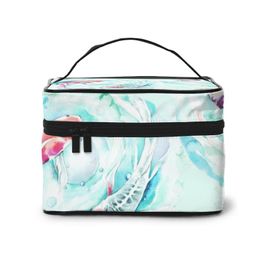 carp bag Canada - Women's Travel Organization Beauty Cosmetic Make Up Storage Lady Wash Bags Japan Carp Koi Fish Pond Handbag Pouch & Cases