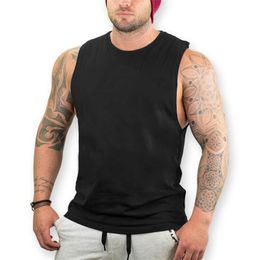 Muscleguys Solid Bodybuilding Sleeveless shirt Fitness Stringer Men Tank Top Muscle Vest Undershirt Tanktops 210421