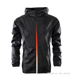 fashion monolayer sport coats male windcheater jackets windbreaker hooded movement male thin coats