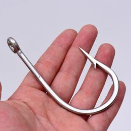 Fishing Hooks 4pcs/lot Game Sea Stainless Steel Tuna Hook 8/0# 10/0# 12/0# Fishhooks