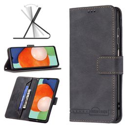 RFID Signal Blocking Leather Wallet Cases For Samsung S23 A34 A54 A14 A04 S22 Ultra Plus A23 5G A73 A03 Core A13 4G A33 A53 Anti-theft Brush Magnetic Holder Flip Cover Book