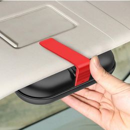 Other Interior Accessories Universal Car Glasses Case Built-in Fibre Velvet Protect ABS Sunglasses Box Sun Visor Buckle Storage