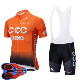 CCC Team Bike Cycling Short sleeve Jersey bib Shorts Set 2021 Summer Quick Dry Mens MTB Bicycle Uniform Road Racing Kits Outdoor Sportwear S21043016