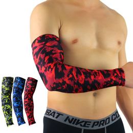 Elbow & Knee Pads DAYSELECT 1Pcs Sketch Colour Arm Warmers Sports Elastic Guard Basketball Volleyball Sleeves Armband Sport