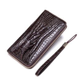 Wallets Crocodile Genuine Leather Clutch Wallet Men Long Alligator Male Money Bag Travel Portomonee Purse With Cell Phone Pocket