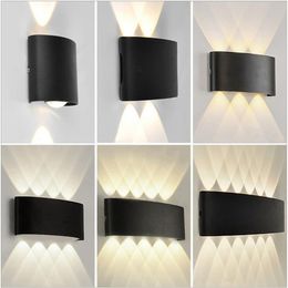 IP65 LED Wall Lamp Outdoor Waterproof Garden Lighting Aluminium AC86-265 Indoor Bedroom Light For Bedside Living Room Stairs Fence