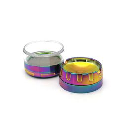 63mm Dia. Drum Shape Colourful Herb Smoking Grinder 4 Layer Aluminium Alloy Metal Chamfered Grinders Tobacco Crusher