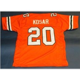 Custom 009 Youth women Vintage MIAMI HURRICANES #20 BERNIE KOSAR UNIVERSITY Football Jersey size s-5XL or custom any name or number jersey