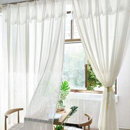 Curtain & Drapes High-grade Gauze Hollow Lace Head Simple Nordic Fashion Window Screen