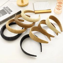 Summer Straw weaving Sponge Hairband Headband Adult Hair Accessories