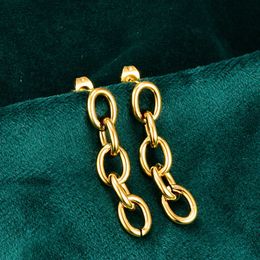 The same style K Long Chain Earrings High Quality Chain Earrings for ladies Women piercing ear rings woman Charms accessories Q0608
