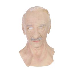 Halloween Grandpa Mask 3DRealistic Wig Fun Funny Another My Headgear Cosplay Prank Game Masquerade Latex Mask Brinquedos Mascara G0910