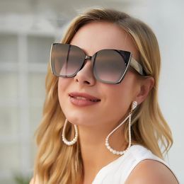 Sunglasses Oversized Cat Eye Women 2021 Fashion Large Frame Square Sun Glasses For Men Retro Trendy Cateye Eyewear