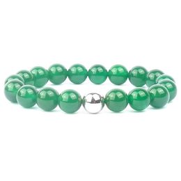 MG1195 New Design Healing Crystal Bracelets 8 MM Green Aventurine & Hematite Beaded Bracelet Best Energy Jewelry