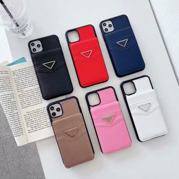 Fashion Phone Cases for IPhone 12 mini 11 pro max x xs xr 7 8 Plus 7plus 8plus Luxury Designer Cellphone Card Holders Wallet Kickstand defender cover