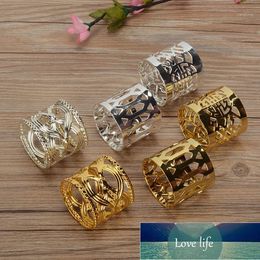 Metal alloy napkin rings gold and silver Colour for table decoration table napkin rings wholesale metal shiny colour1