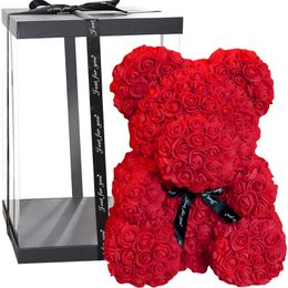 Rose bear Romantic Valentine's Day gift Simulated fresh flowers