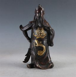 guan yu statue Rabatt Kupfer-Statue-chinesische Gilt-Kupfer-Guan Gong-Guan-Yu-Statuen gemacht während der damierenden Xuande-Zeit