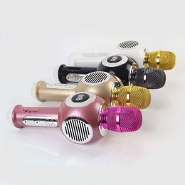 Wireless Karaoke Microphone M8 With LED Light Built-in Bluetooth Speaker Portable Handheld Phone Karaoke Microphone With Retail Box