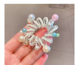 Korean Style Hair Accessories Pearl Phone Line HairRing Fashion Simple Flower Cute Mori Style Headwear