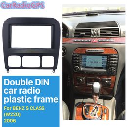 2Din Dash Frame Kit Car Radio Fascia for 2006 Mercedes BENZ S CLASS W220 DVD Stereo Panel Trim Installation