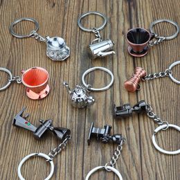 new coffee tools keychain coffee machine simulation keychain best gift wholesale