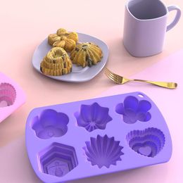 6 In 1 Baking Moulds Cake Mold Tool Silicone Baking Pudding Jelly Chocolate Moldsa
