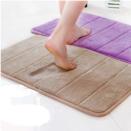 Water-absorbent Non-slip Mat Household Elastic Memory Foam Bathroom Shower Mat Soft Comfortable Foam Quick-drying Bath Carpet