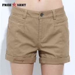 Womens Shorts Summer Fashion Casual Cotton 4 Solid Colours Short Pants Brand Clothing Black Sexy Woman Drop 210722