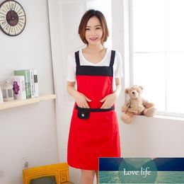 Aprons 1PC Waterproof Polyester Apron Woman Adult Bibs Home Cooking Baking Coffee Shop Cleaning Kitchen Accessory OK 0914 Factory price expert design Quality